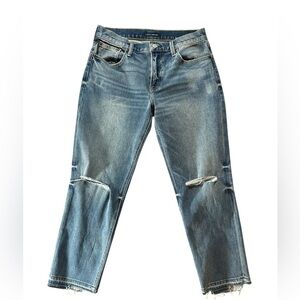 Lucky Brand Sienna Midrise Boyfriend distressed jeans size 2/26 light wash blue